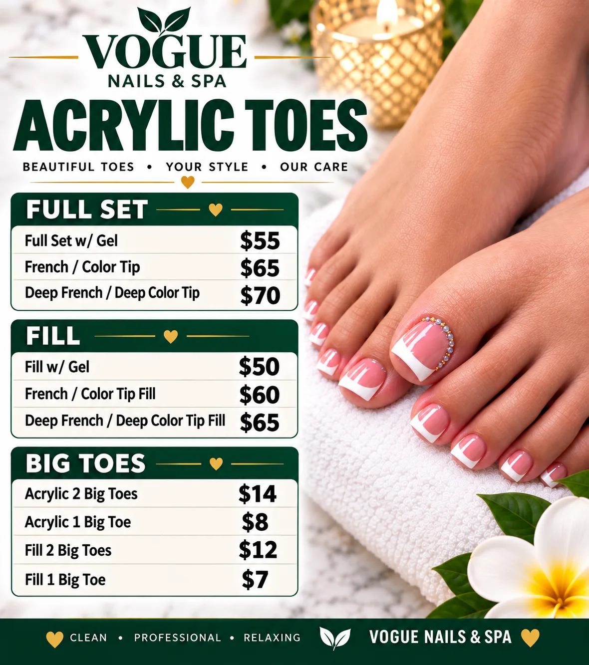 Acrylic Toes